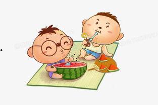 夏日乘凉吃瓜图片大全,瓜果飘香——图解清凉一夏的美好时光